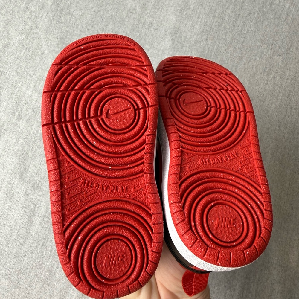 Nike Kids Court Borough‎ Low Recraft University Red and Black Sneakers - Picture 3 of 6